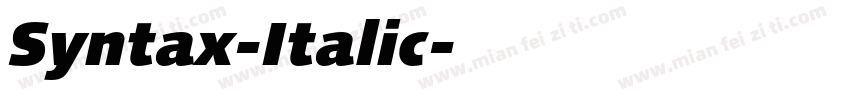 Syntax-Italic字体转换