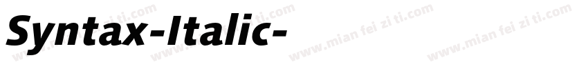 Syntax-Italic字体转换