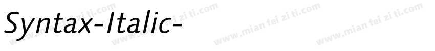 Syntax-Italic字体转换