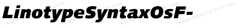 LinotypeSyntaxOsF字体转换