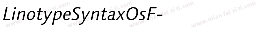 LinotypeSyntaxOsF字体转换