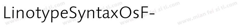 LinotypeSyntaxOsF字体转换