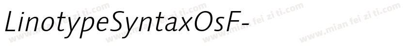 LinotypeSyntaxOsF字体转换
