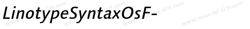LinotypeSyntaxOsF字体转换