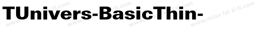 TUnivers-BasicThin字体转换