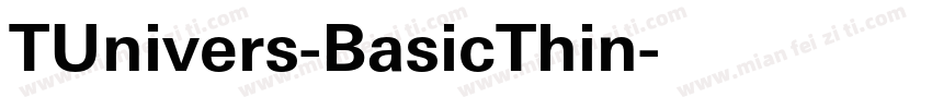 TUnivers-BasicThin字体转换