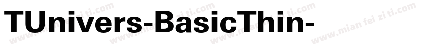 TUnivers-BasicThin字体转换