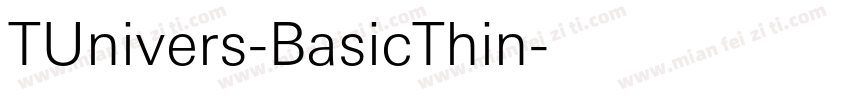 TUnivers-BasicThin字体转换