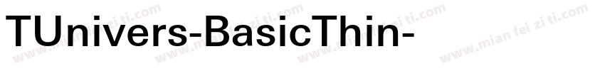 TUnivers-BasicThin字体转换