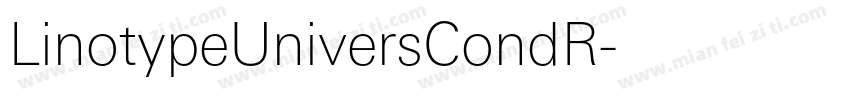 LinotypeUniversCondR字体转换