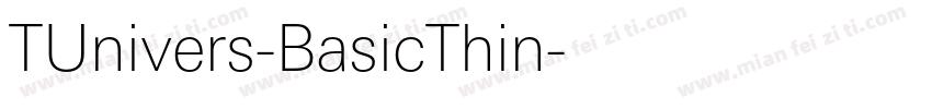 TUnivers-BasicThin字体转换