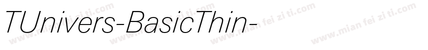 TUnivers-BasicThin字体转换