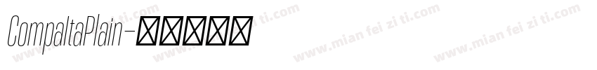 CompaItaPlain字体转换