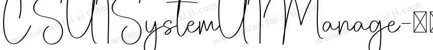CSUISystemUIManage字体转换