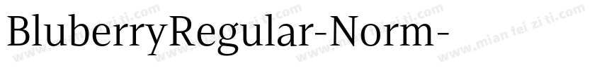 BluberryRegular-Norm字体转换