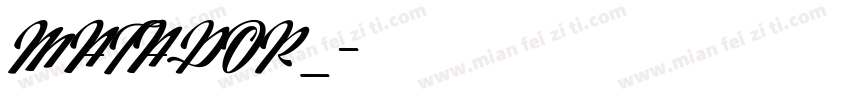 MATADOR_字体转换