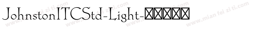 JohnstonITCStd-Light字体转换
