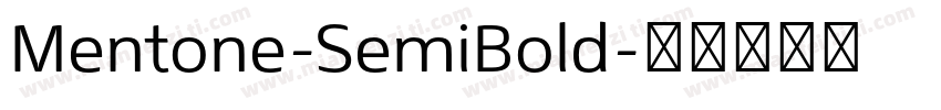 Mentone-SemiBold字体转换