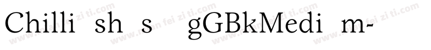 ChillinshusongGBkMedium字体转换