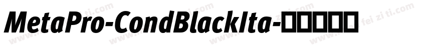 MetaPro-CondBlackIta字体转换