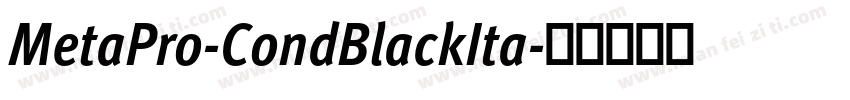 MetaPro-CondBlackIta字体转换