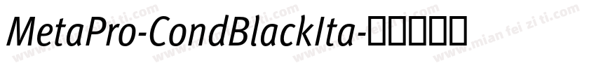 MetaPro-CondBlackIta字体转换