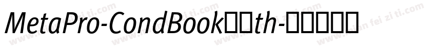 MetaPro-CondBook苹果th字体转换