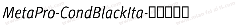 MetaPro-CondBlackIta字体转换