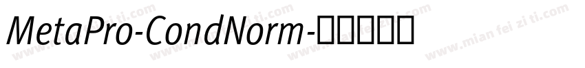 MetaPro-CondNorm字体转换