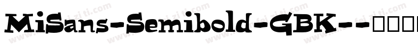MiSans-Semibold-GBK-字体转换