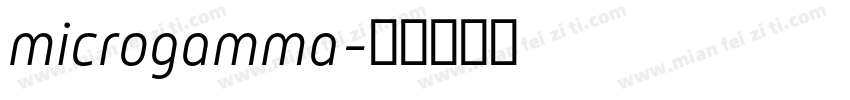 microgamma字体转换