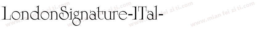 LondonSignature-ITal字体转换