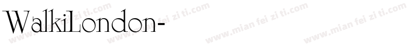 WalkiLondon字体转换