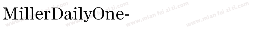 MillerDailyOne字体转换