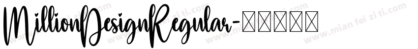 MillionDesignRegular字体转换