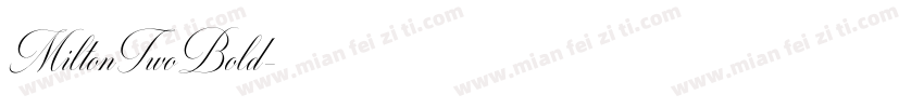 MiltonTwoBold字体转换