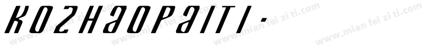 KOzhaopaiti字体转换