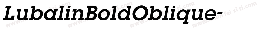 LubalinBoldOblique字体转换