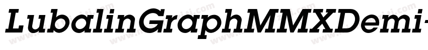 LubalinGraphMMXDemi字体转换