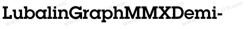 LubalinGraphMMXDemi字体转换
