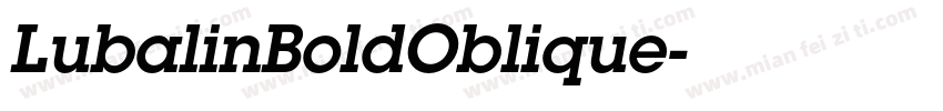 LubalinBoldOblique字体转换