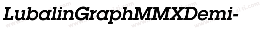 LubalinGraphMMXDemi字体转换