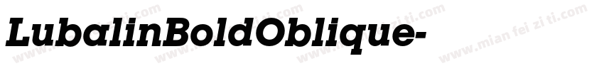 LubalinBoldOblique字体转换