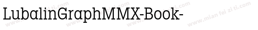 LubalinGraphMMX-Book字体转换
