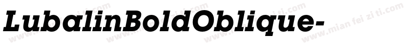 LubalinBoldOblique字体转换