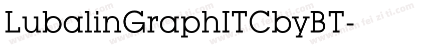 LubalinGraphITCbyBT字体转换