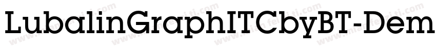 LubalinGraphITCbyBT-Demi字体转换
