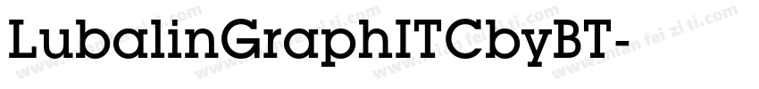 LubalinGraphITCbyBT字体转换