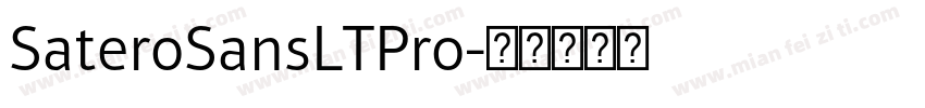 SateroSansLTPro字体转换