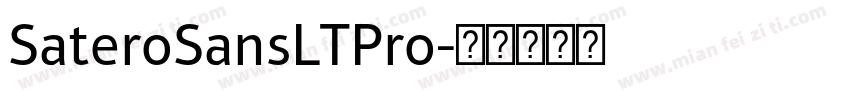 SateroSansLTPro字体转换